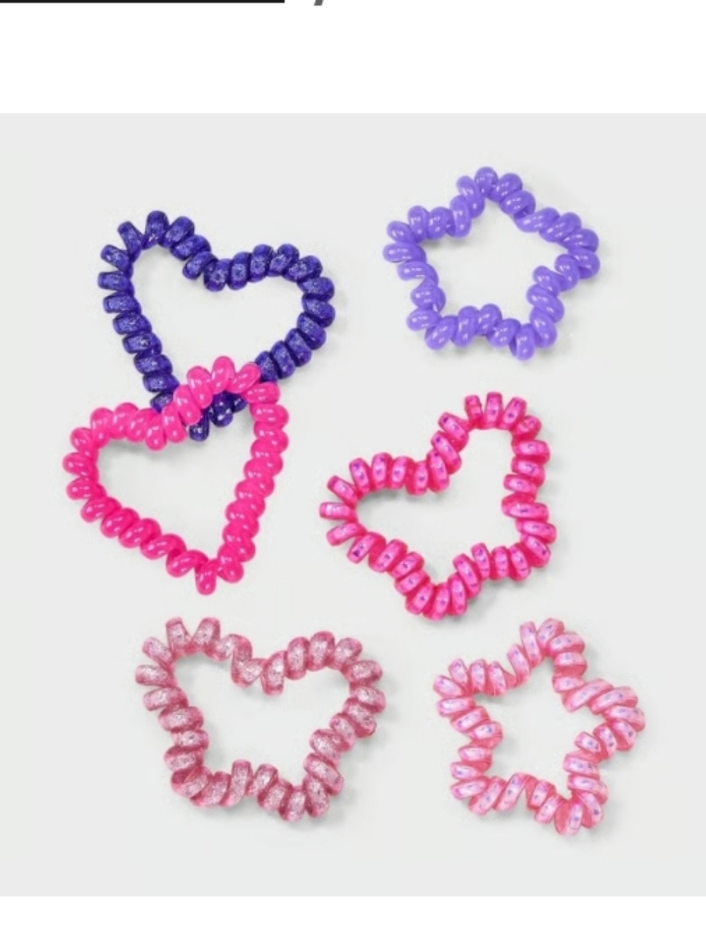 4 packs of Spirals hair ties - 24 pieces